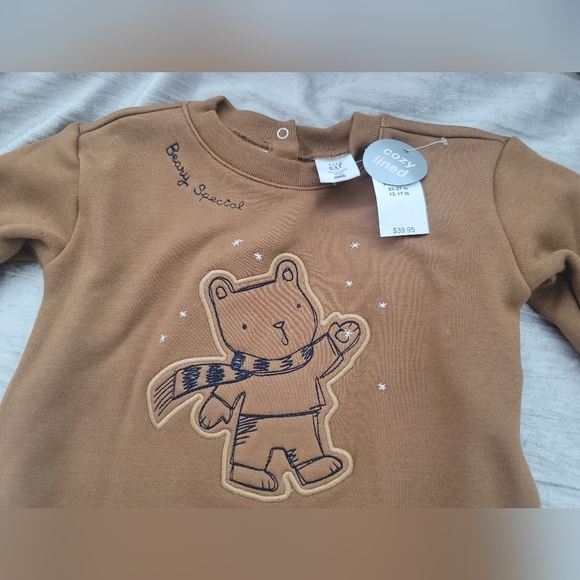 (NWT) Baby Gap Fleece lined onsie 3-6 months - Picture 3 of 8
